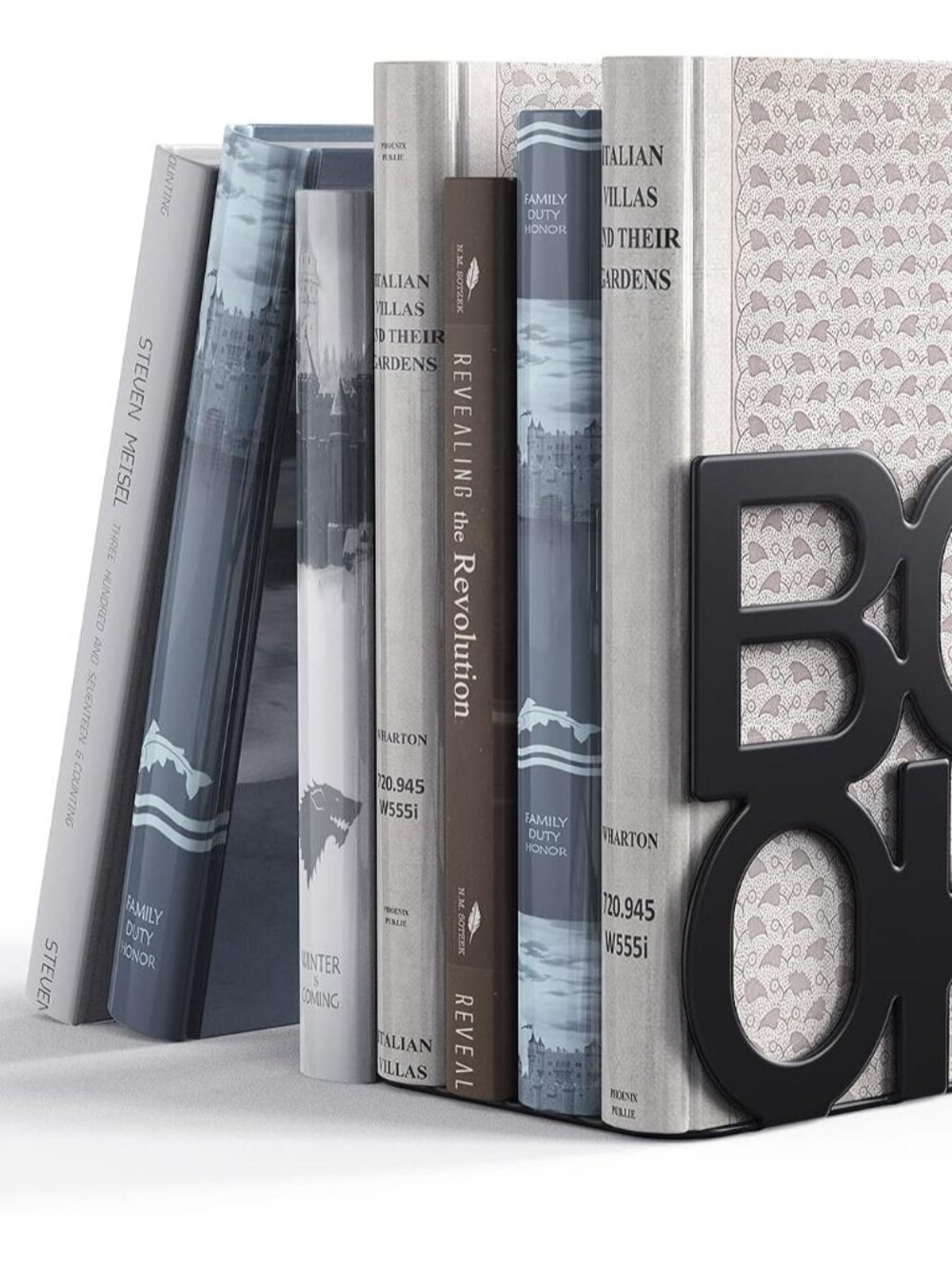 Book Ends Black Metal BookEnds for Bookrack Desk,Books